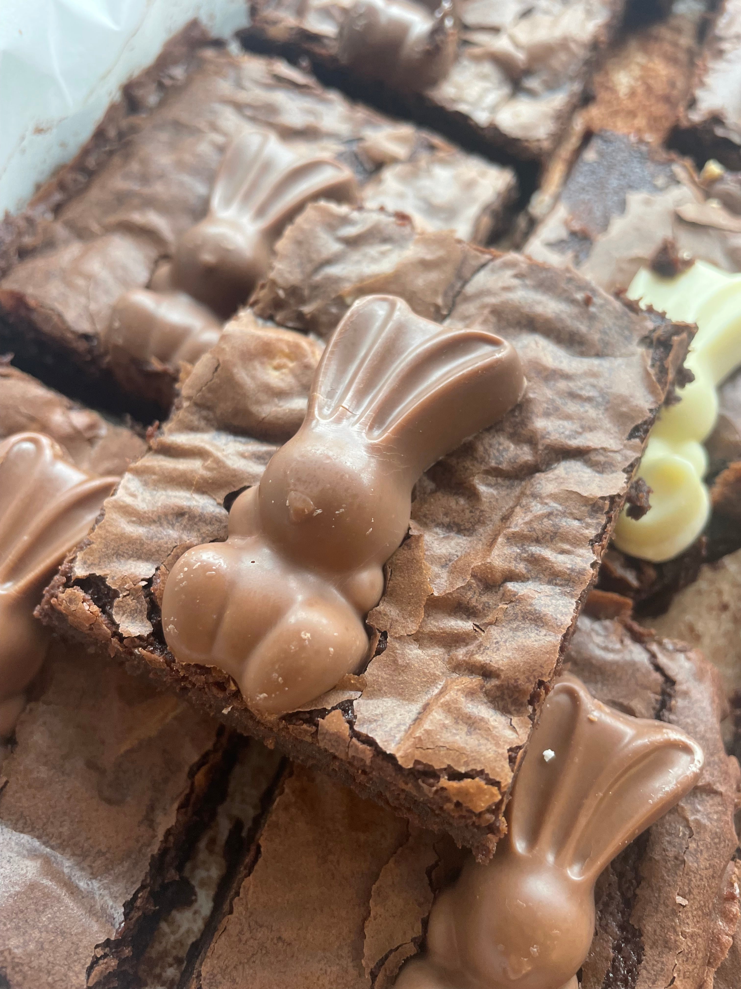 Malteser Bunny Brownie slice