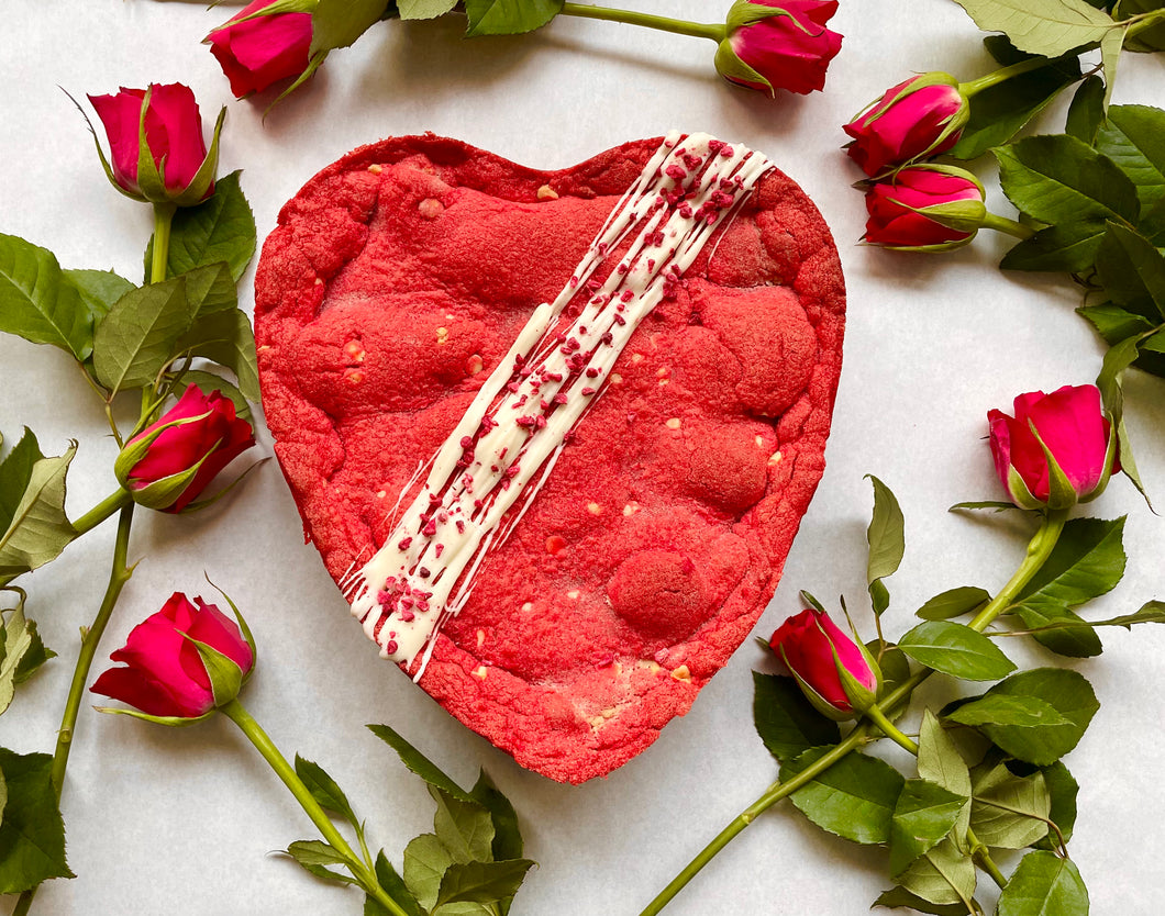 Large Red Velvet Cookie Dough Heart